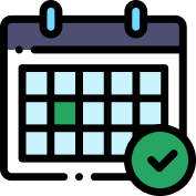 A Calendar With A Check Mark On It, Displayed At Home.