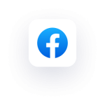 The Facebook Logo On A Blue Background.