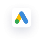 The Google Adwords Logo On A Blue Background.
